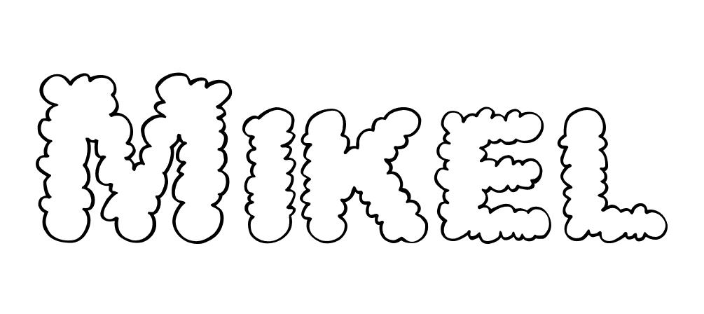 Coloriage Mikel - Prénom à imprimer