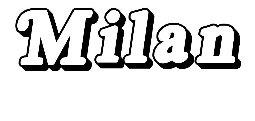 Coloriage Milan - Prénom à imprimer