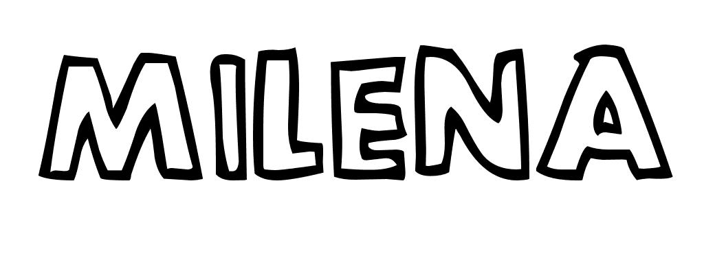 Coloriage Milena - Prénom à imprimer