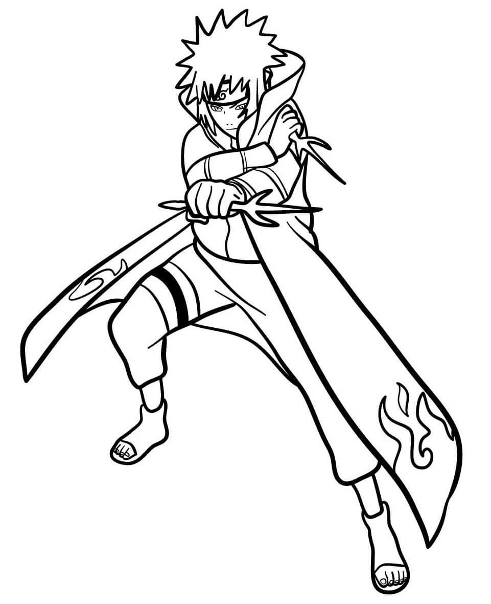 Coloriage Minato Namikaze - Naruto à imprimer