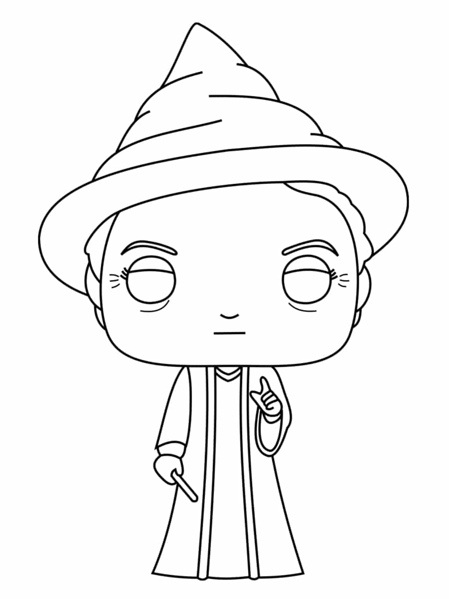 Coloriage Minerva Mcgonagall Head Of Gryffindor House At Hogwarts - Harry potter à imprimer