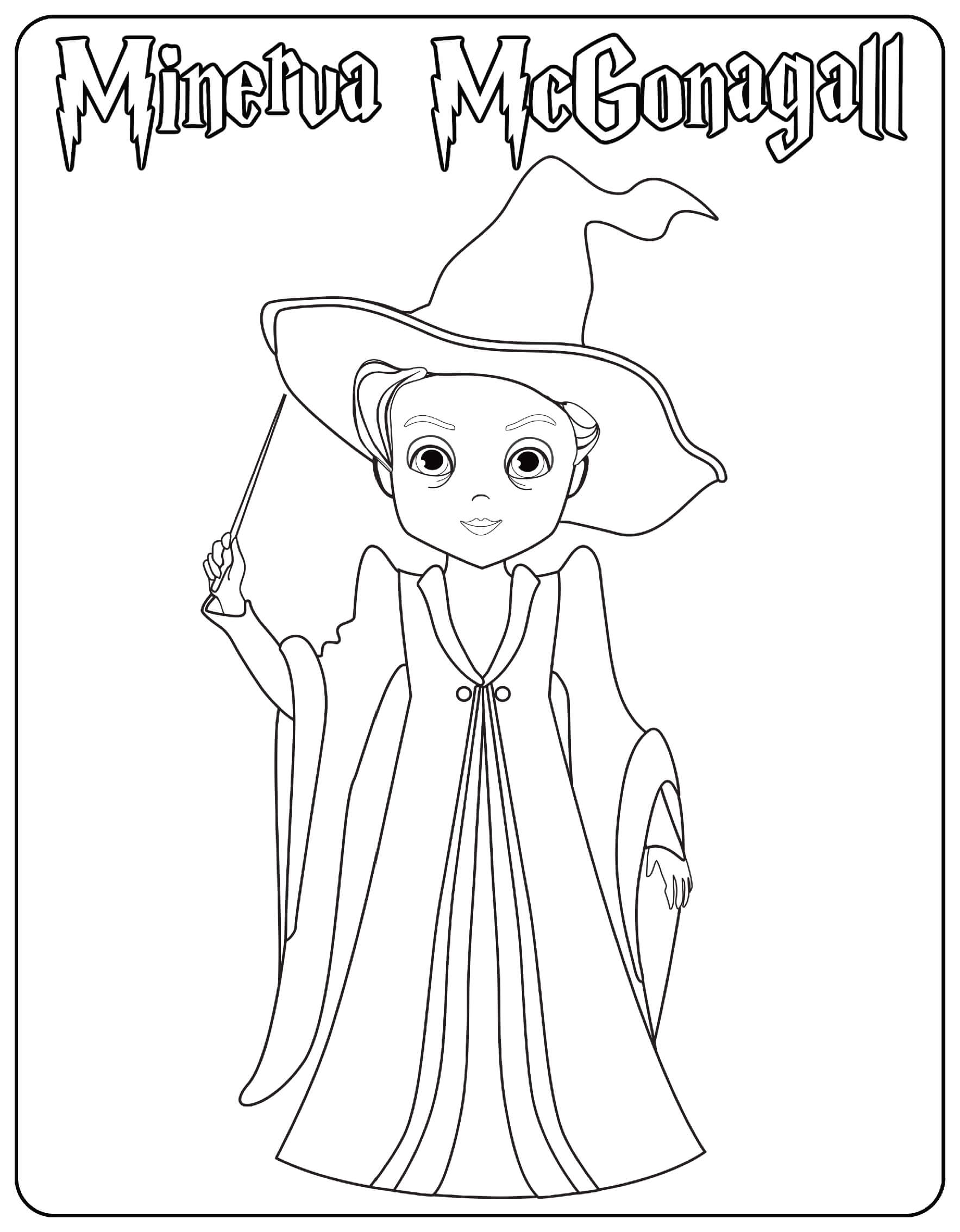 Coloriage Minerva Mcgonagall - Harry potter à imprimer