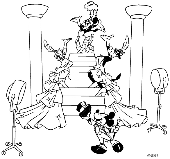 Coloriage Minnie Et Mickey Font Le Show - Minnie à imprimer