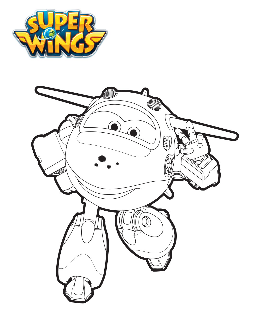 Coloriage Mira En Mode Robot - Super wings à imprimer