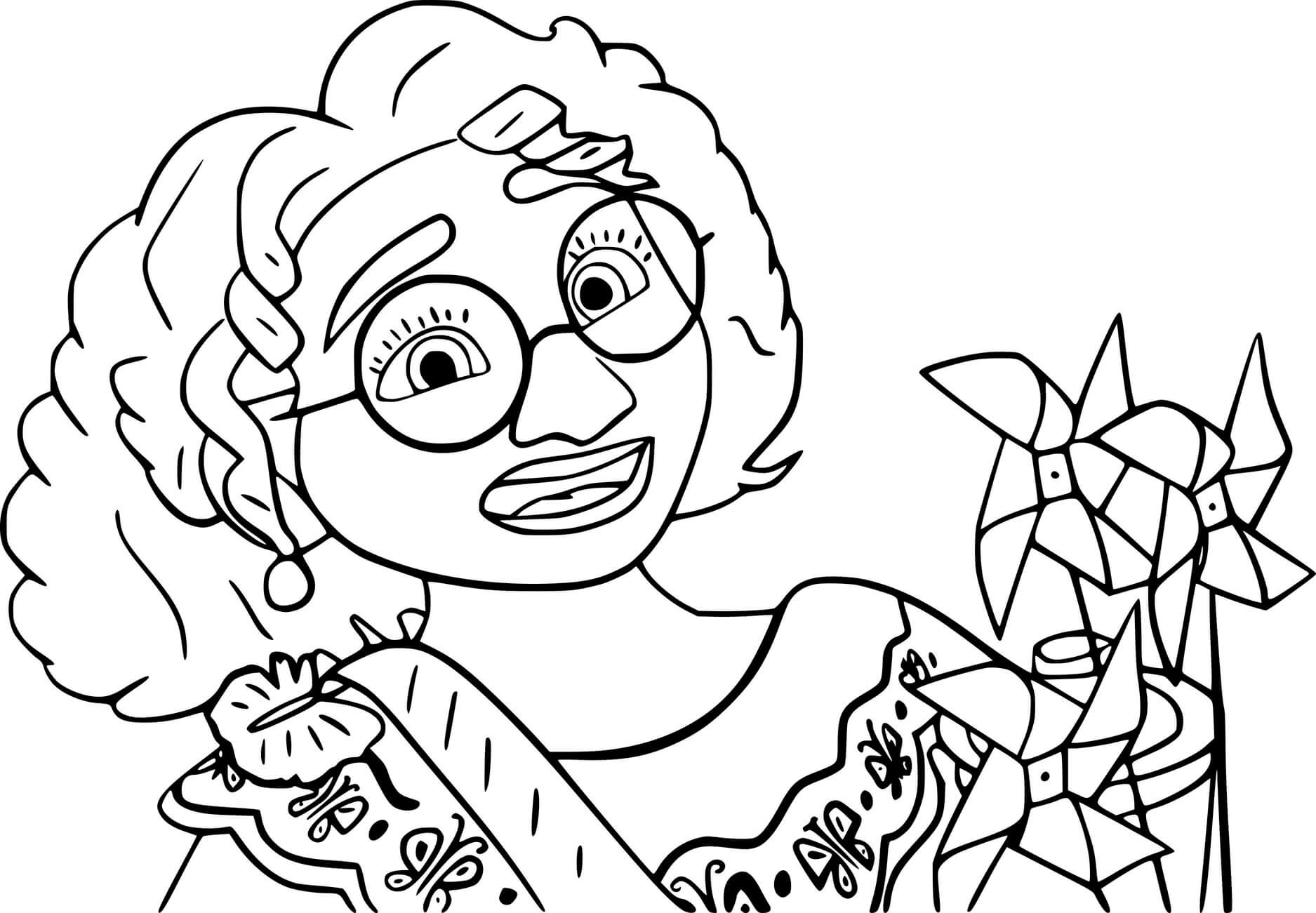 Coloriage Mirabel And Windmills - Encanto à imprimer