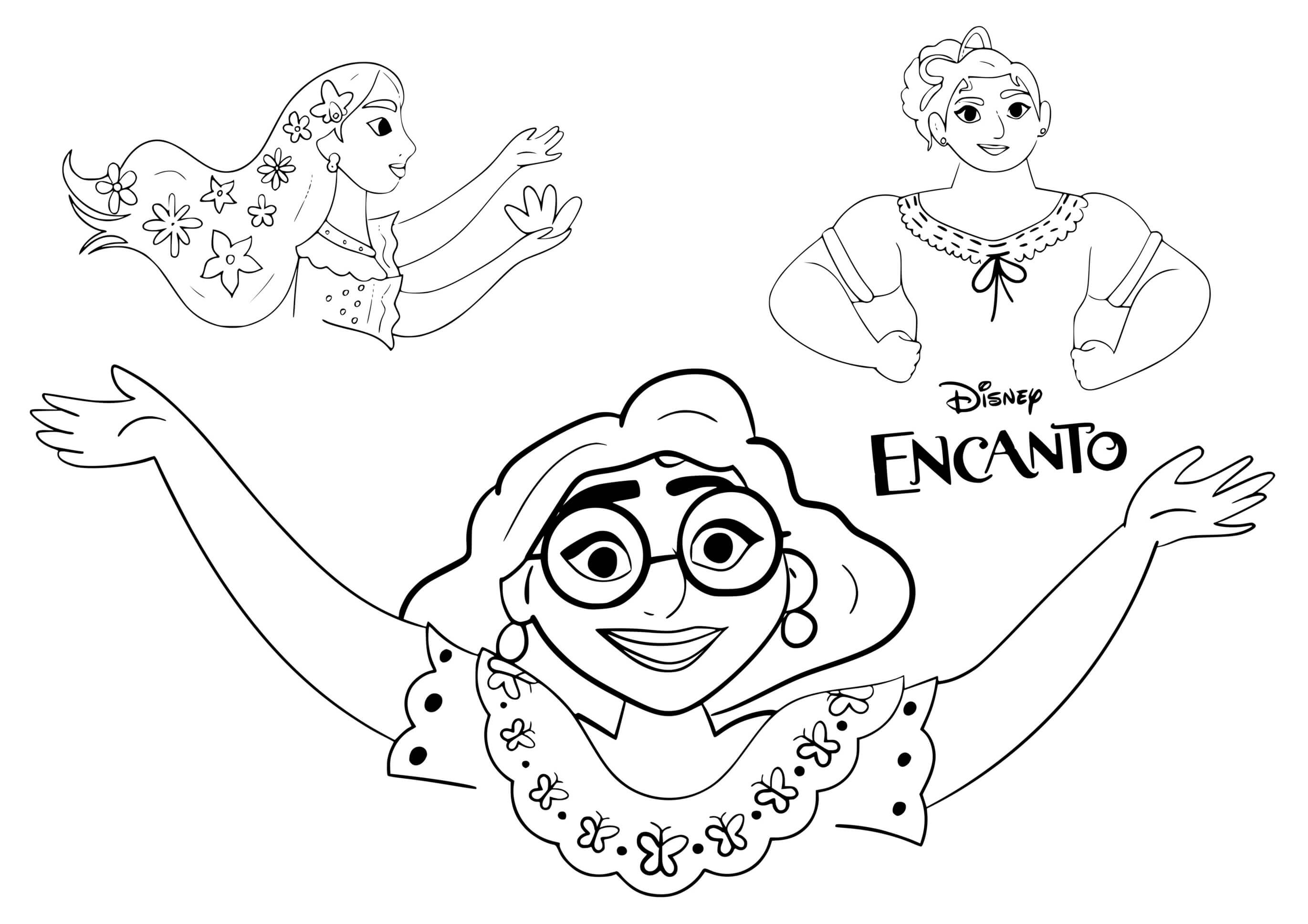Coloriage Mirabel Et Ses Sœurs Encanto - Encanto à imprimer