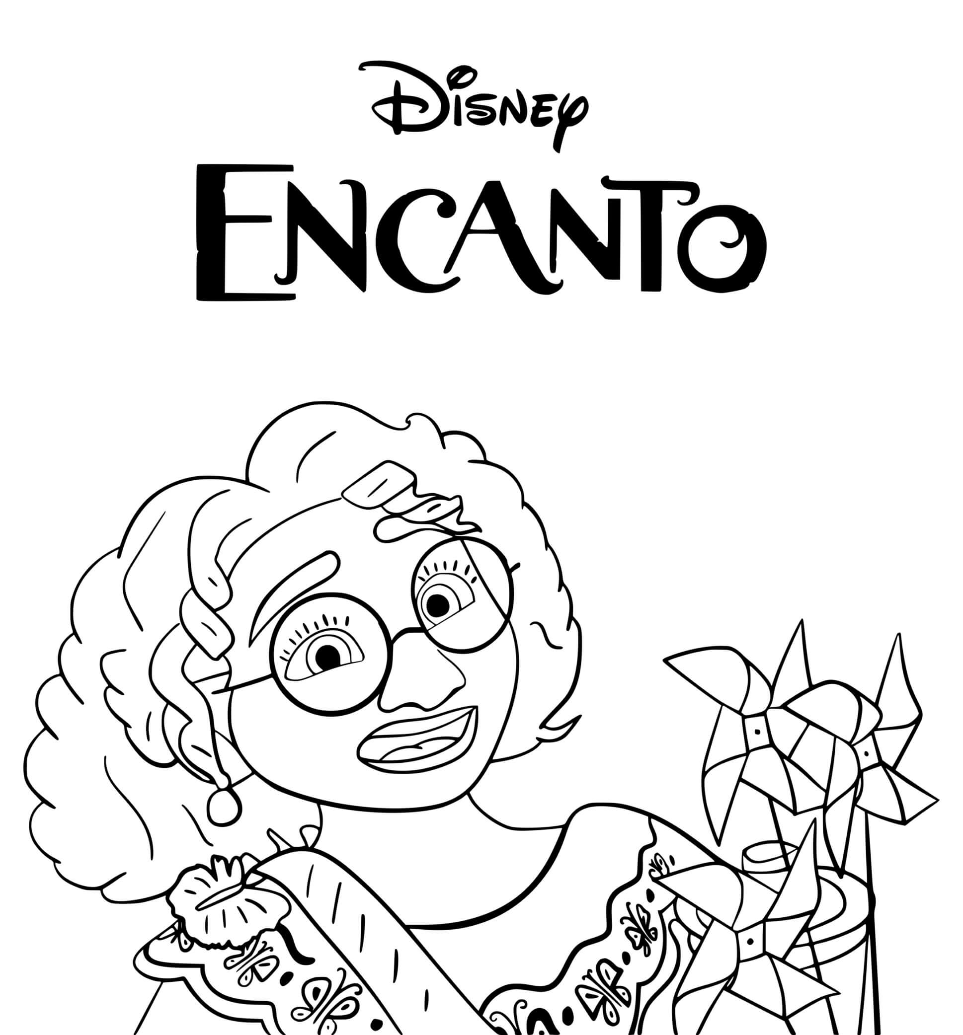 Coloriage Mirabel Madrigal Encanto Disney - Encanto à imprimer