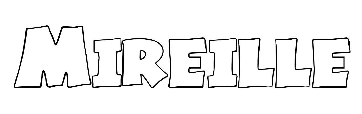 Coloriage Mireille - Prénom à imprimer