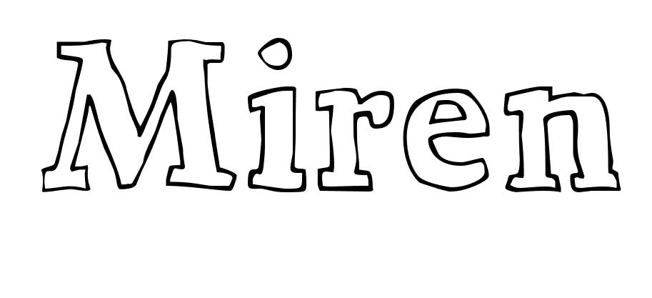 Coloriage Miren - Prénom à imprimer
