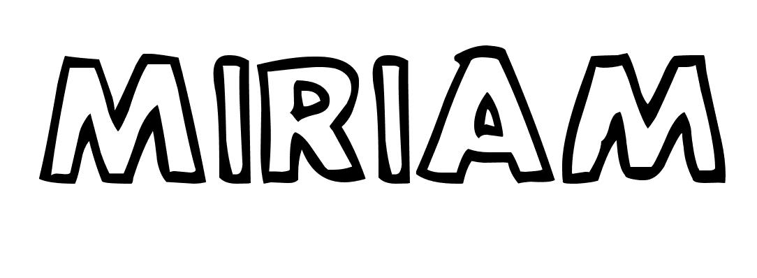 Coloriage Miriam - Prénom à imprimer