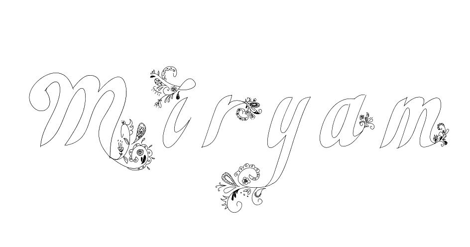 Coloriage Miryam - Prénom à imprimer