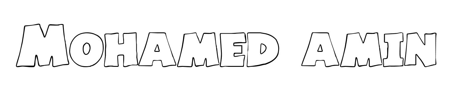 Coloriage Mohamed Amin - Prénom à imprimer