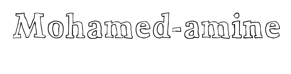 Coloriage Mohamed Amine - Prénom à imprimer