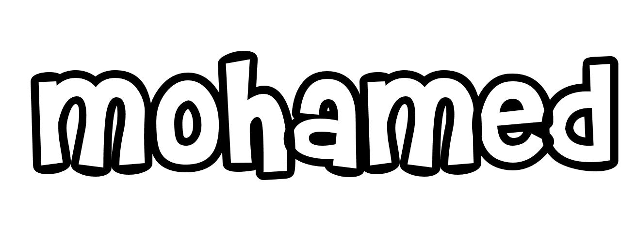Coloriage Mohamed - Prénom à imprimer