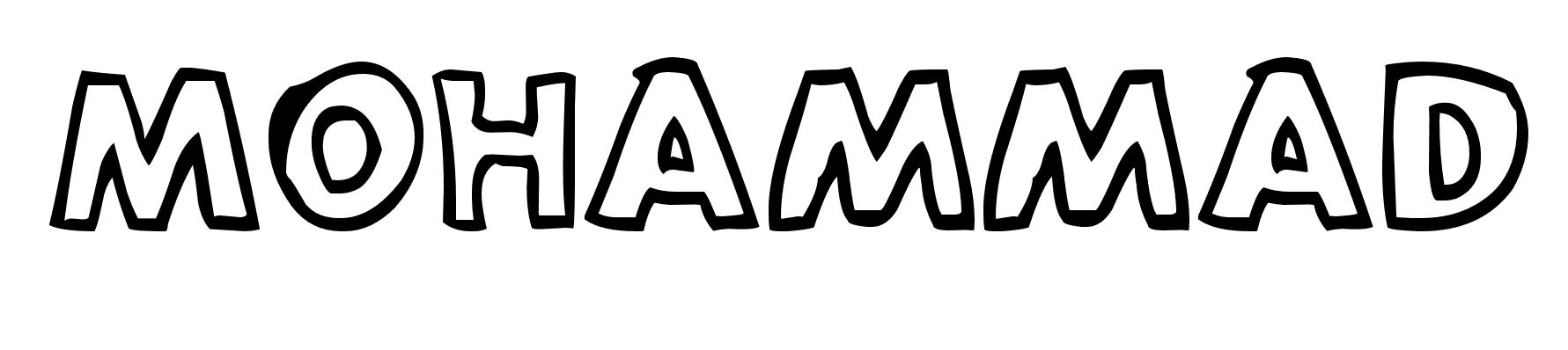 Coloriage Mohammad - Prénom à imprimer