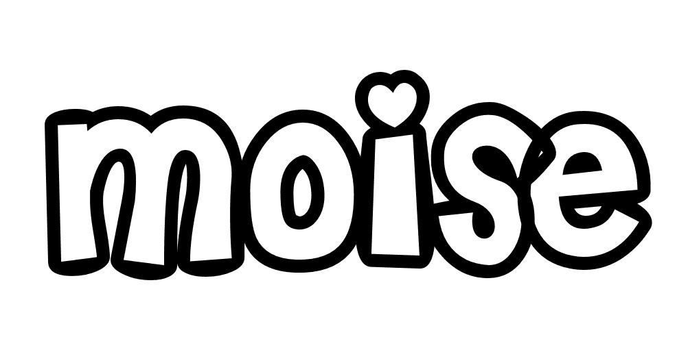 Coloriage Moise - Prénom à imprimer