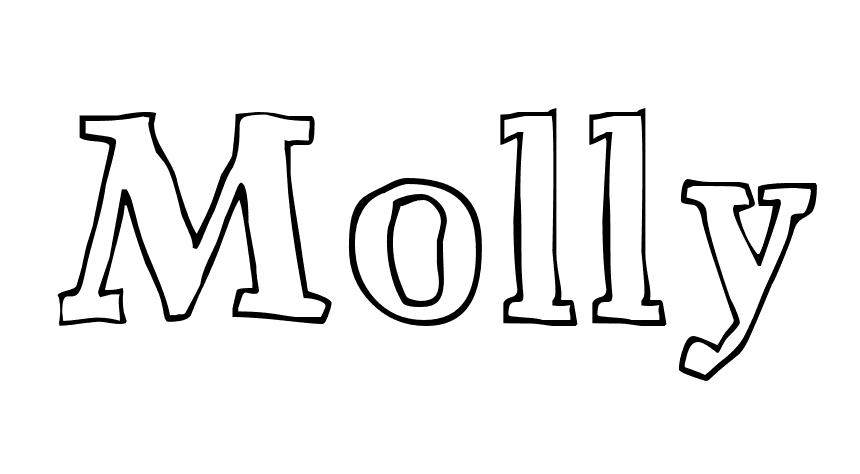 Coloriage Molly - Prénom à imprimer