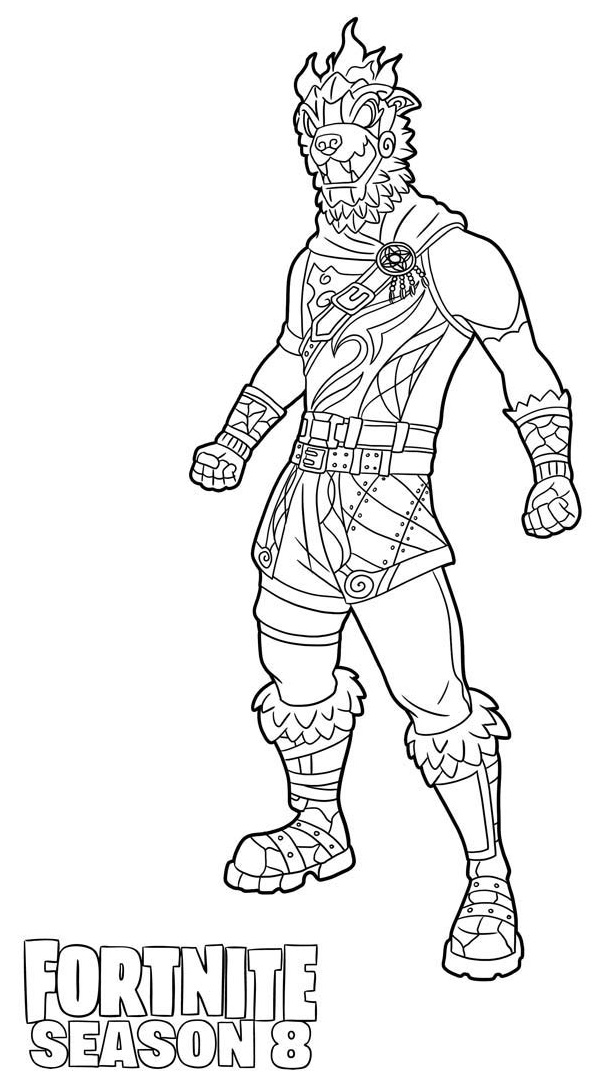 Coloriage Molten Battle Hound Fortnite Saison 8 - Fortnite à imprimer