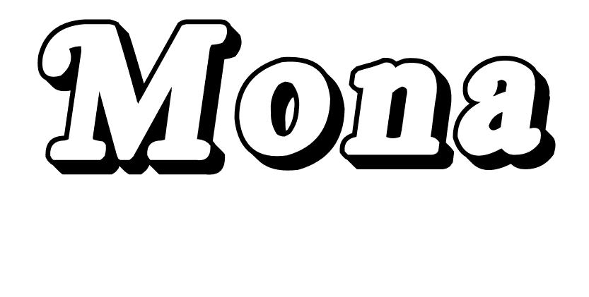 Coloriage Mona - Prénom à imprimer
