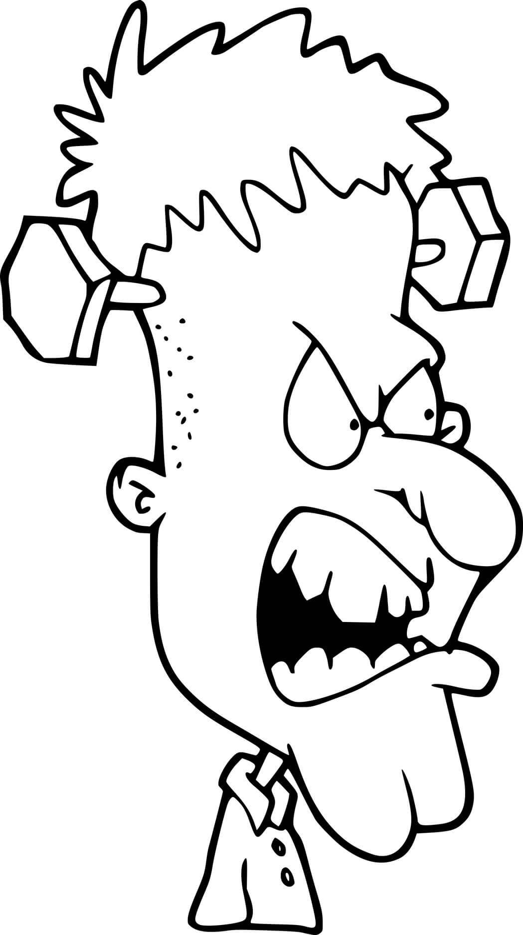 Coloriage Monstre Frankenstein Très En Colère - Frankenstein à imprimer