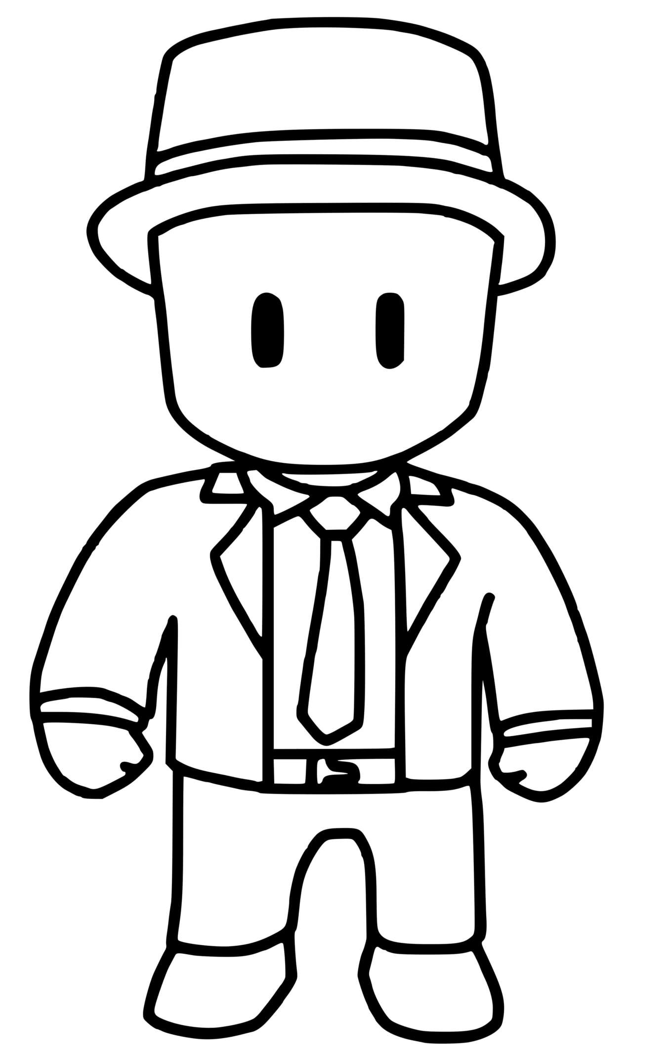 Coloriage Mr Business Stumble Guys - Stumble guys à imprimer