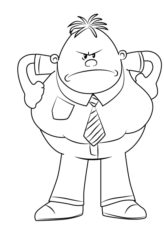 Coloriage Monsieur Krupp - Capitaine Bobette - Capitaine bobette à imprimer
