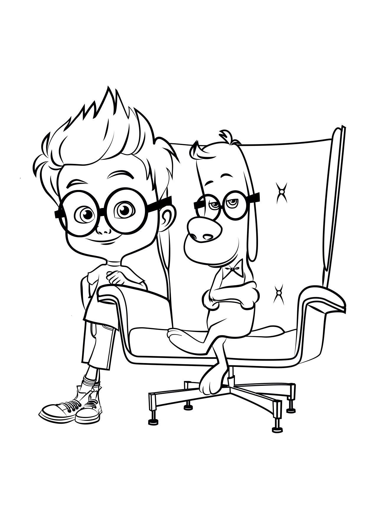 Coloriage Mr Peabody et Sherman en aventure - Gulli à imprimer