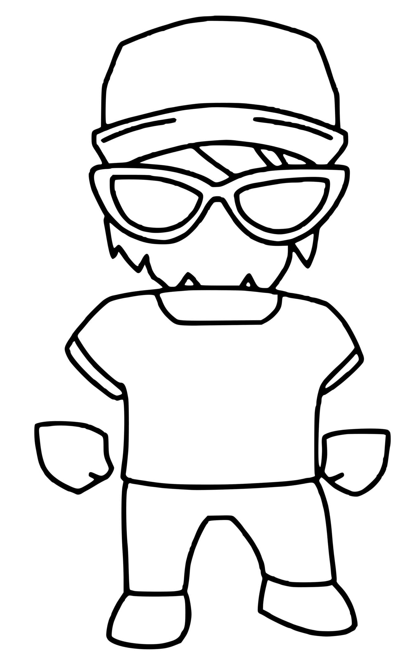 Coloriage Ms Invisible Stumble Guys - Stumble guys à imprimer