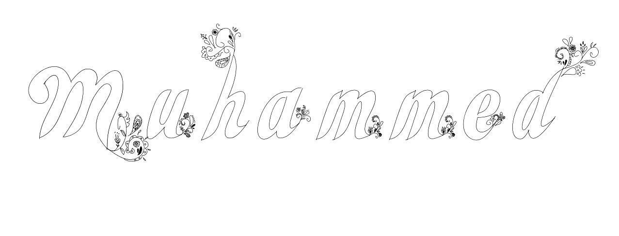 Coloriage Muhammed - Prénom à imprimer