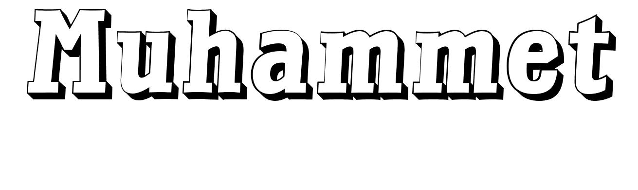 Coloriage Muhammet - Prénom à imprimer