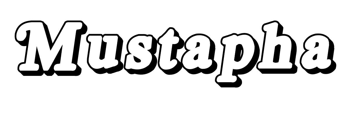 Coloriage Mustapha - Prénom à imprimer