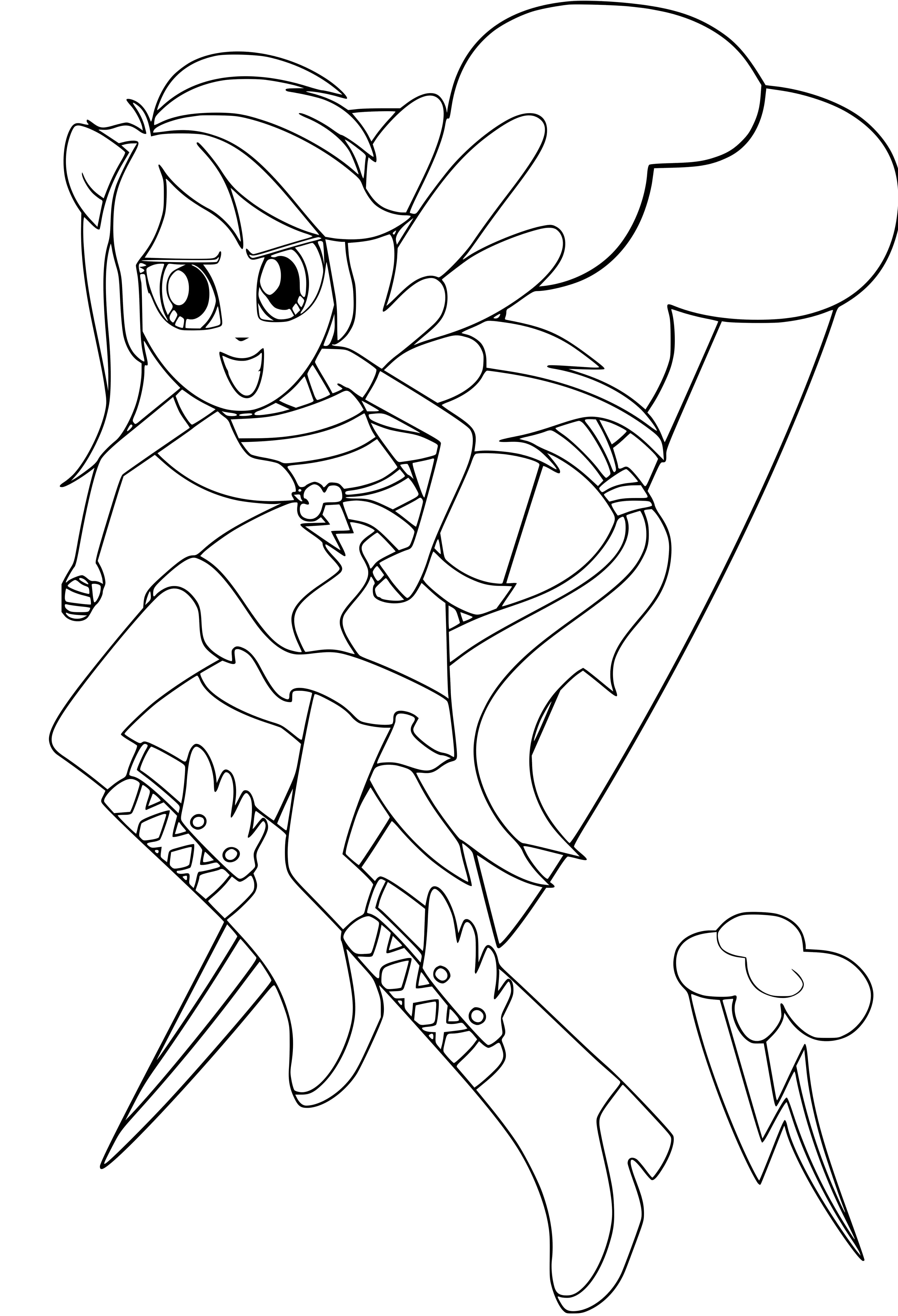 Coloriage Les Filles d'Equestria My Little Pony - Equestria girls à imprimer