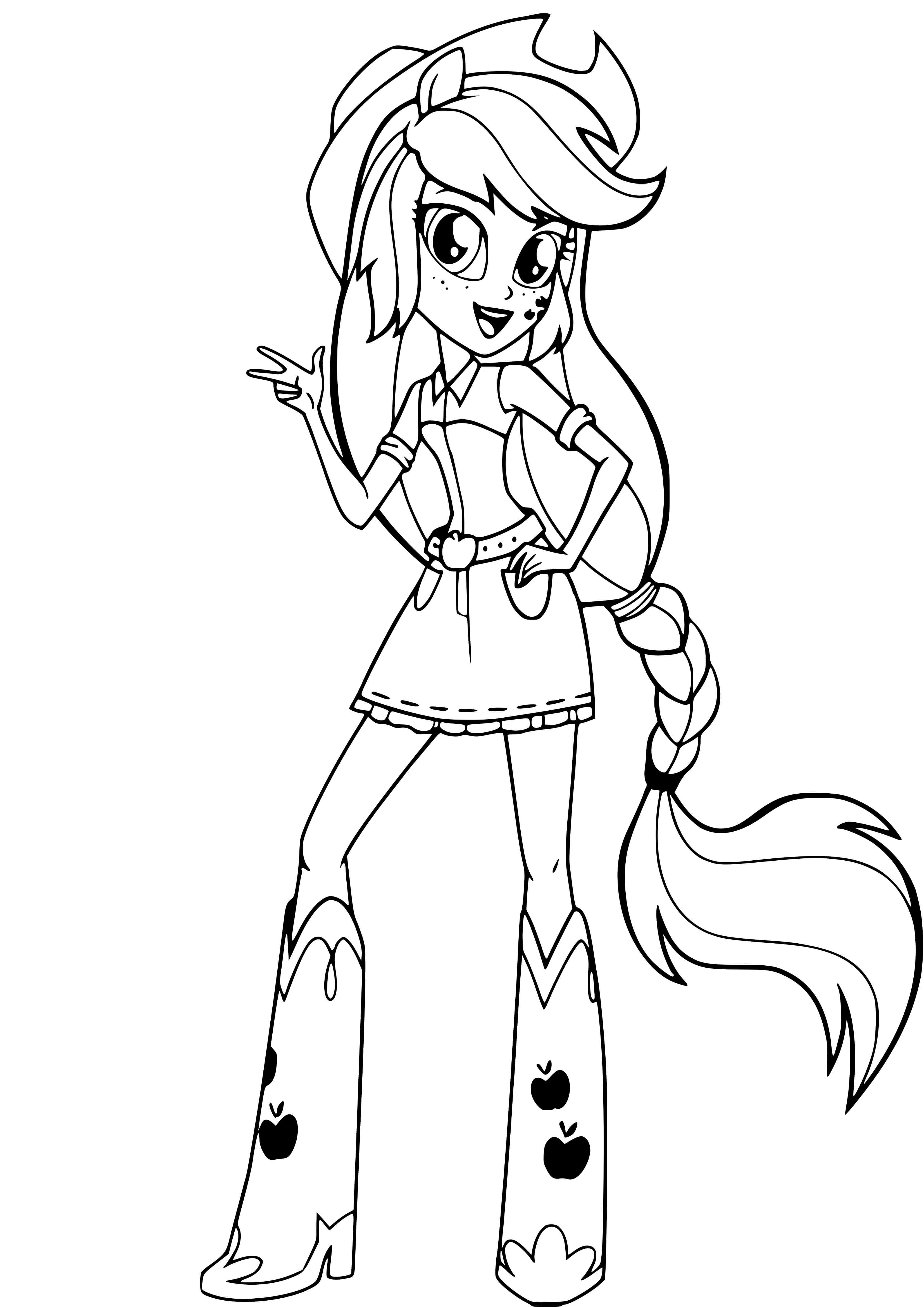 Coloriage Applejack Équestria Girls - Equestria girls à imprimer