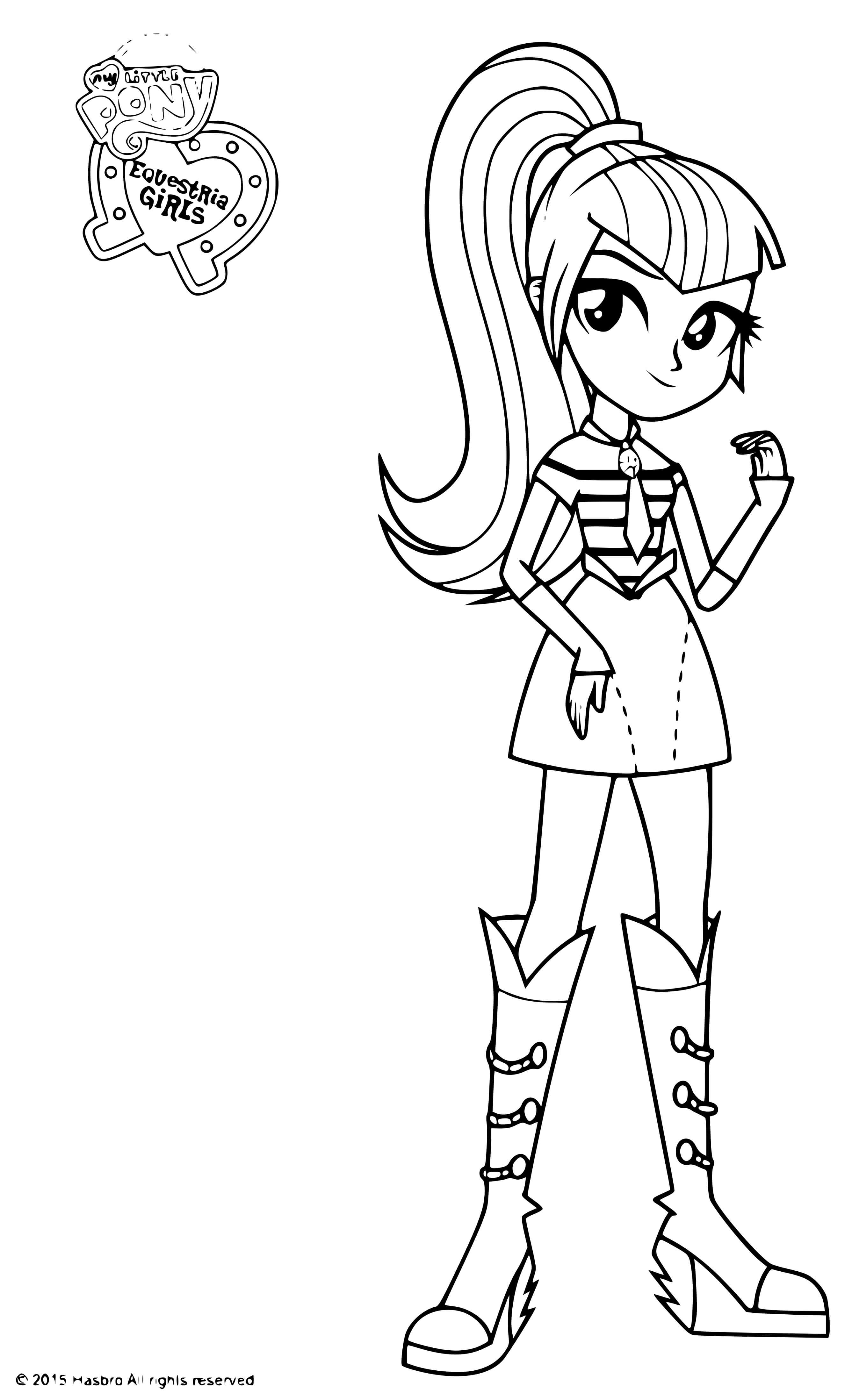 Coloriage Sonata Dusk Équestria Girls - Equestria girls à imprimer