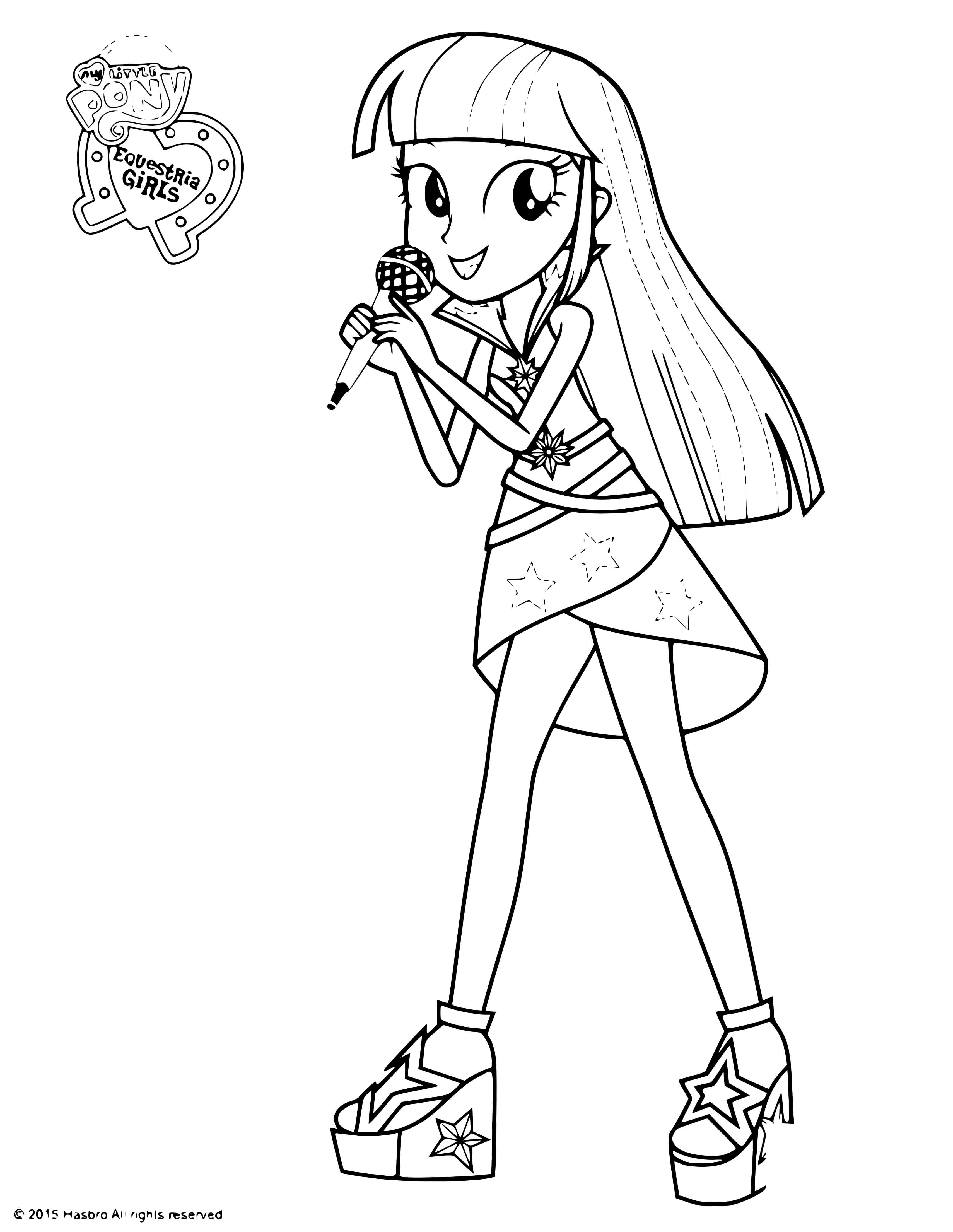 Coloriage Twilight Sparkle Équestria Girls - Equestria girls à imprimer