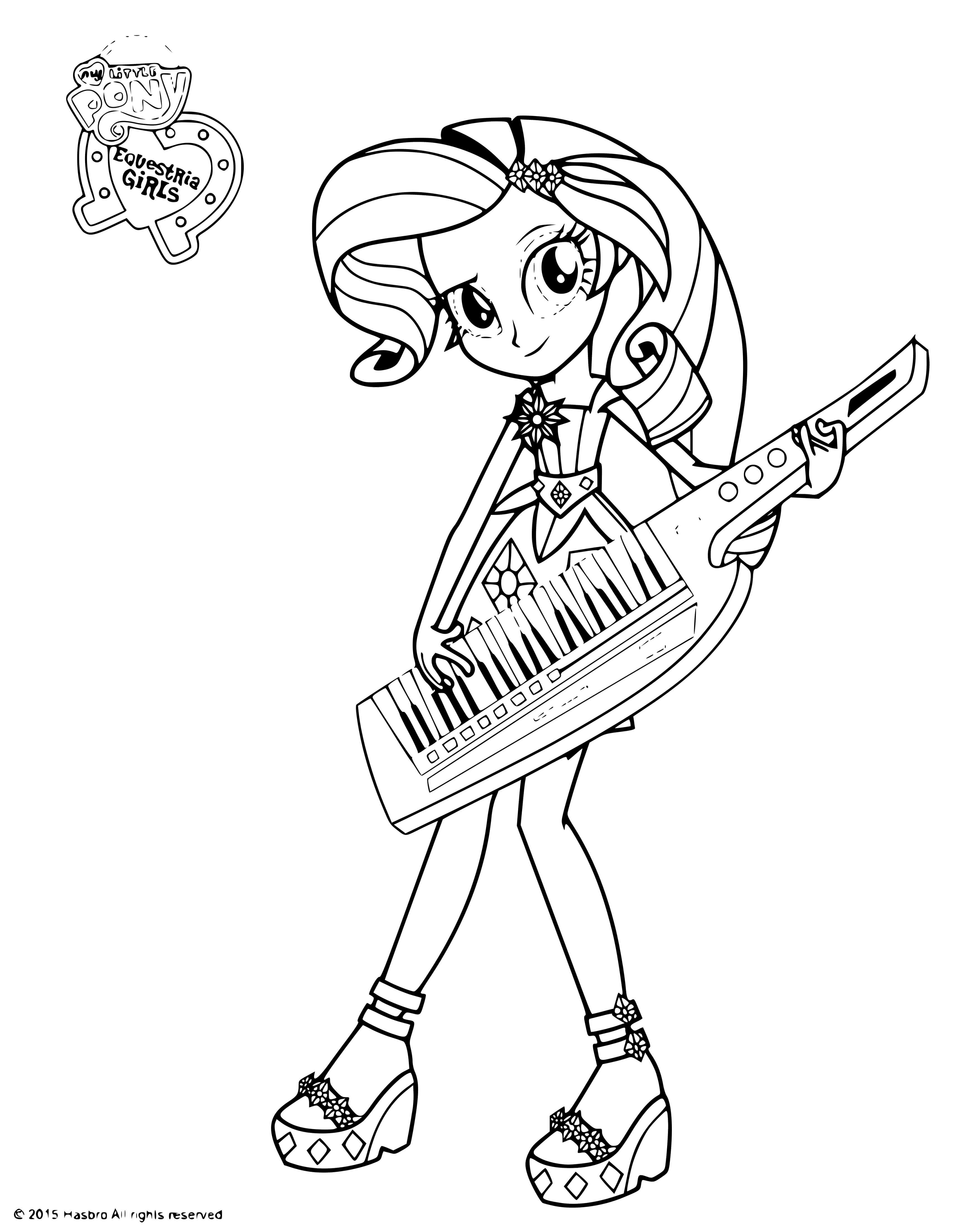 Coloriage My Little Pony Equestria - Equestria girls à imprimer