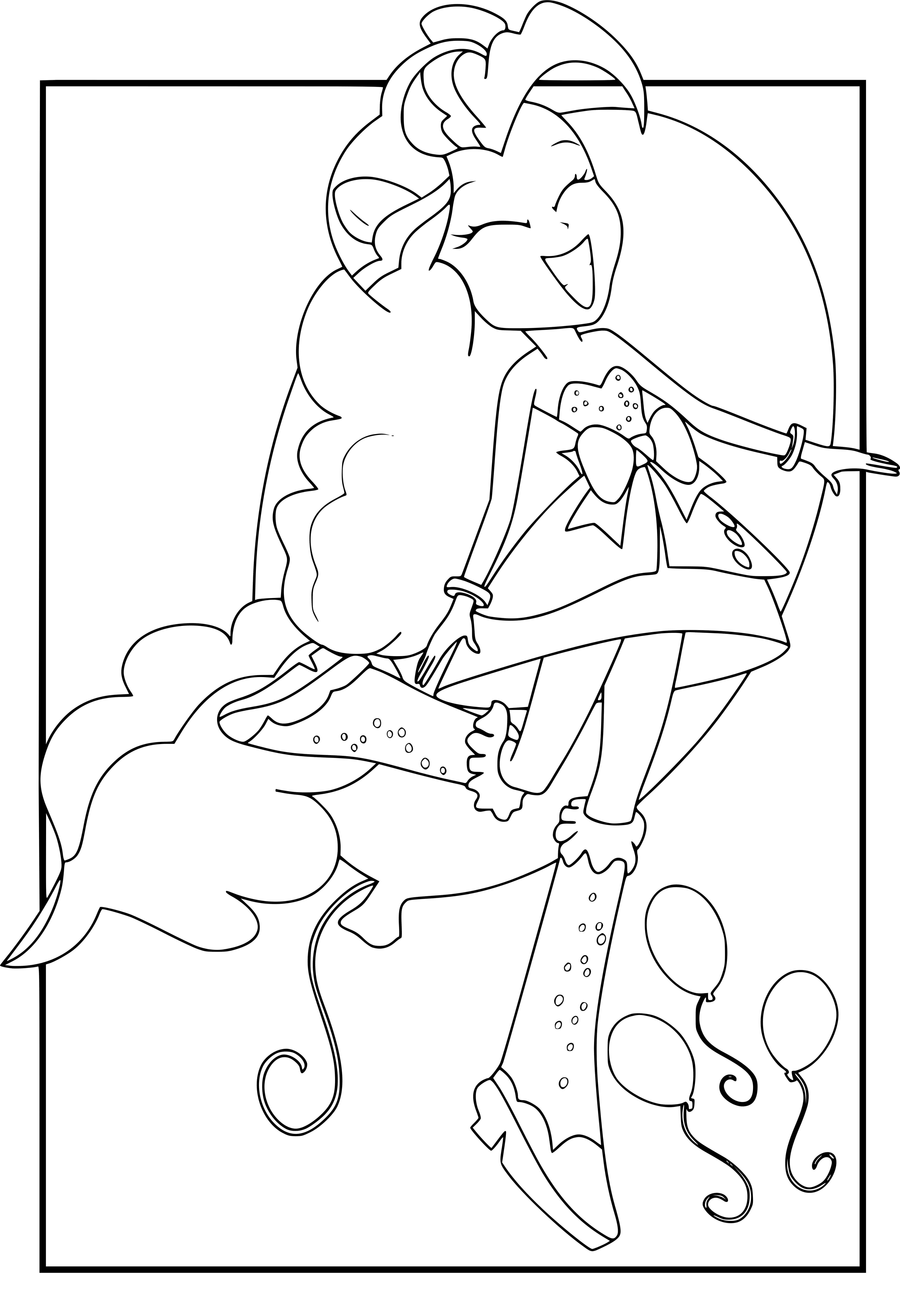 Coloriage Pinkie Pie aux Filles d'Equestria - Equestria girls à imprimer