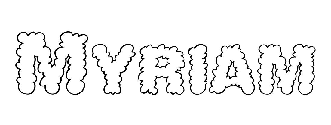 Coloriage Myriam - Prénom à imprimer