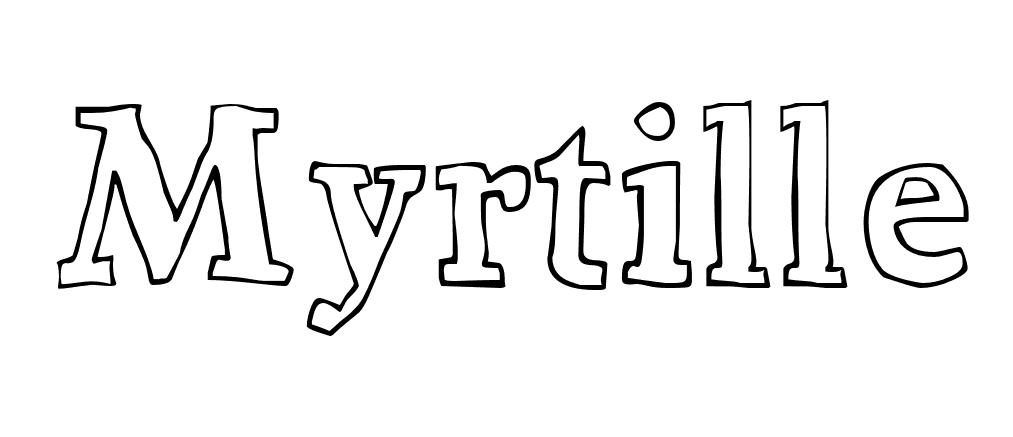 Coloriage Myrtille - Prénom à imprimer