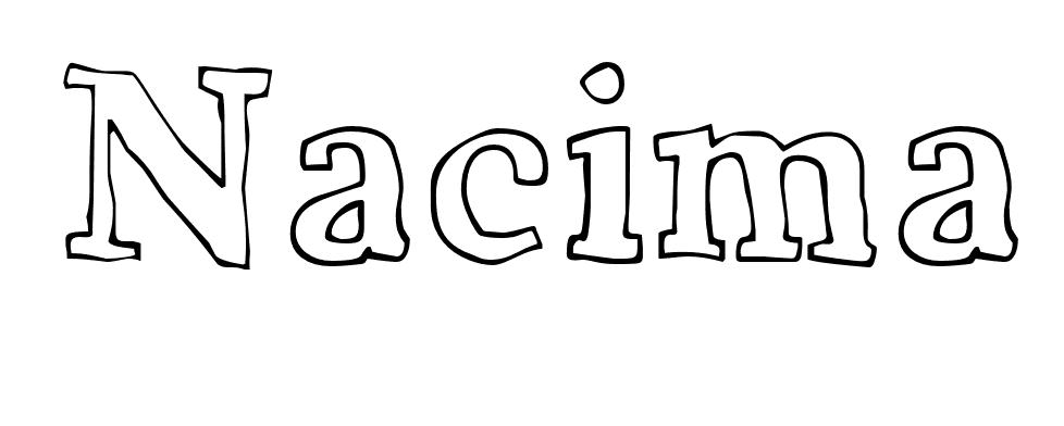 Coloriage Nacima - Prénom à imprimer
