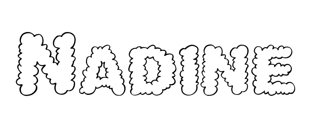 Coloriage Nadine - Prénom à imprimer
