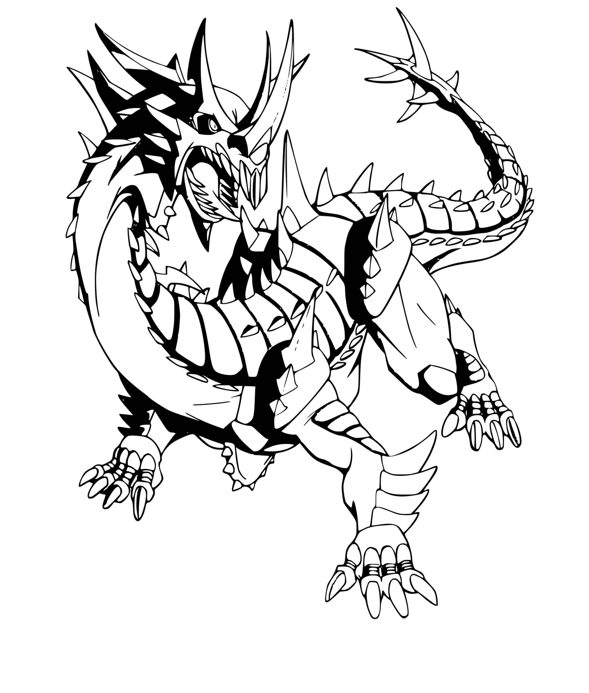 Coloriage Naga Dragon Bakugan - Bakugan à imprimer