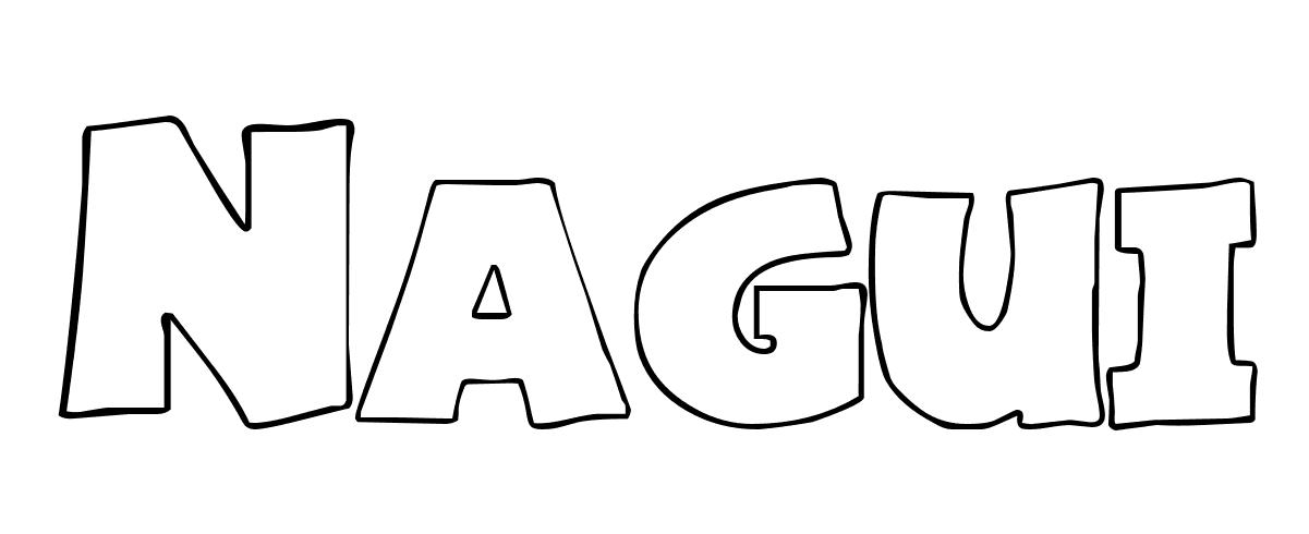 Coloriage Nagui - Prénom à imprimer