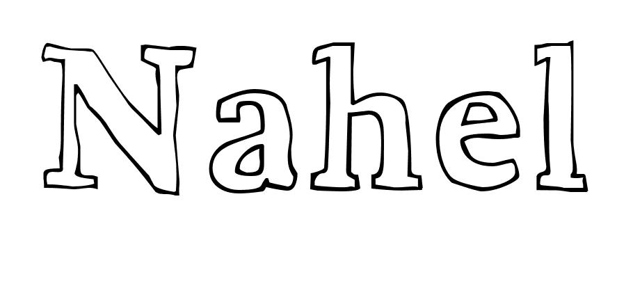 Coloriage Nahel - Prénom à imprimer