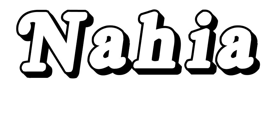 Coloriage Nahia - Prénom à imprimer