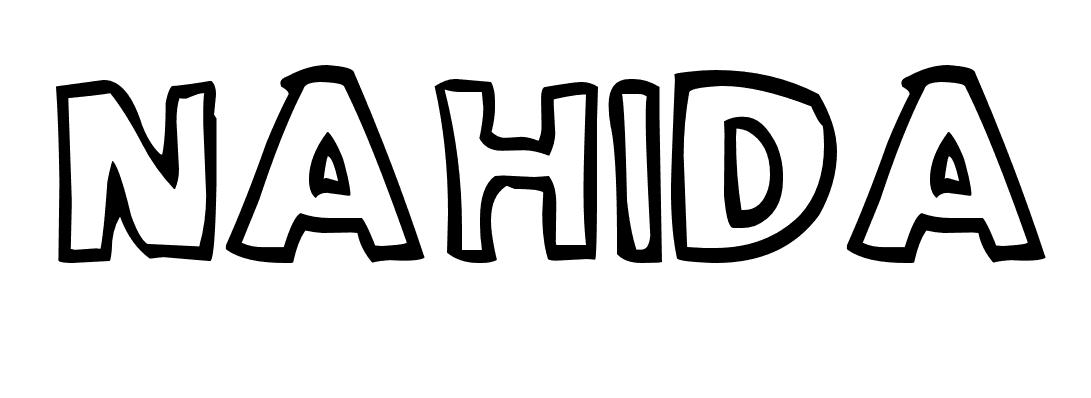Coloriage Nahida - Prénom à imprimer