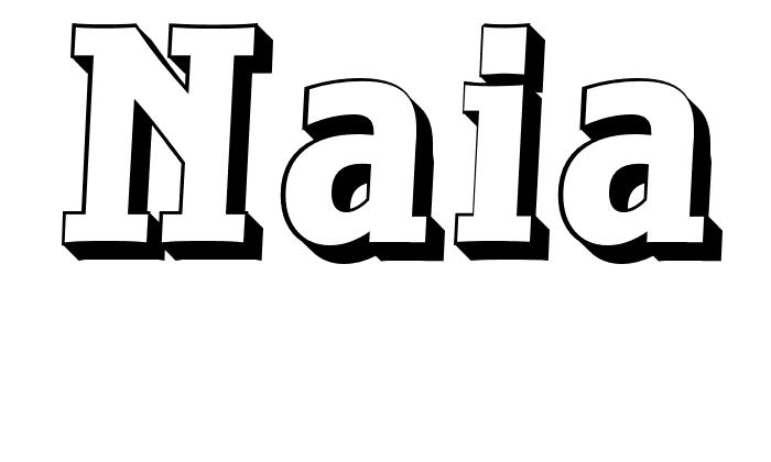 Coloriage Naia - Prénom à imprimer