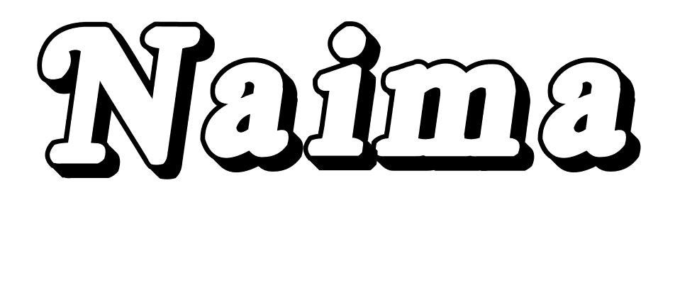 Coloriage Naima - Prénom à imprimer