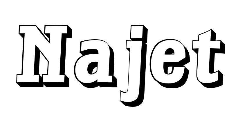 Coloriage Najet - Prénom à imprimer