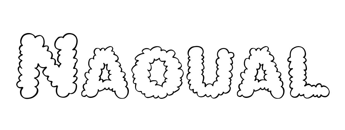 Coloriage Naoual - Prénom à imprimer